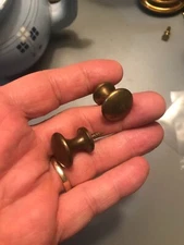 RARE 19th Century STLYE SOLID BRASS SMALL FEDERAL STYLE Original KNOBS Per knob