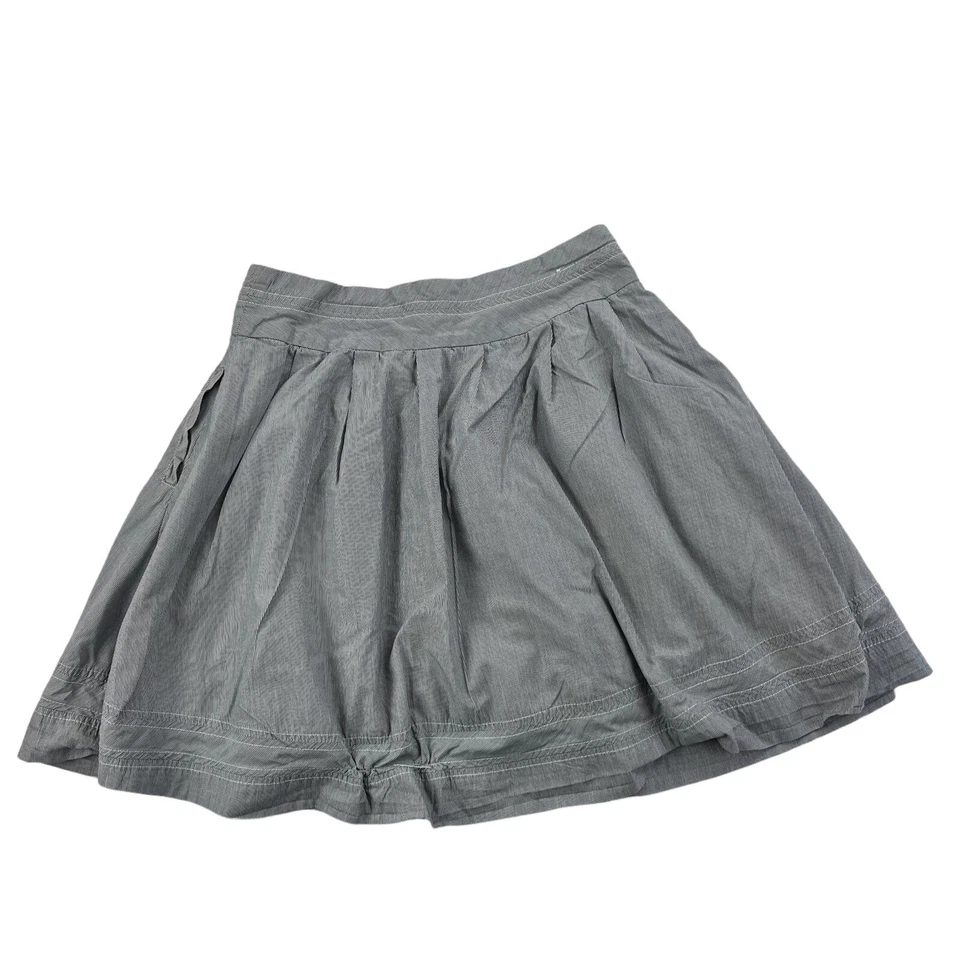 Antigua falda corta acampanada patinadora plisada a rayas azul marino y blanco para mujer talla 2 Foto 2 de 4