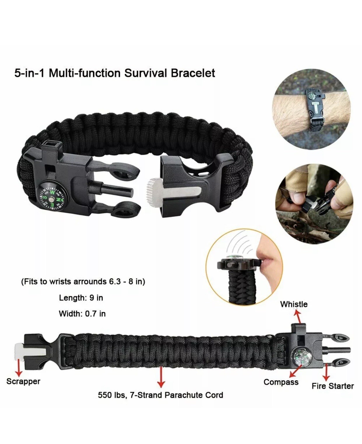 14 in 1 Survival Kit- Outdoor gear kit for Hiking/ Camping/ Outdoor Adventures