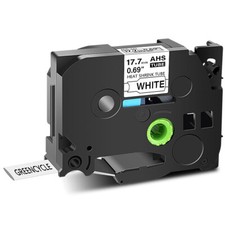 Compatible Brother Heat Shrink Label HSe-241 HSe241 17.7mmx1.5m Black on White