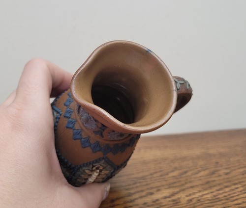 Victorian Doulton Lambeth Silicon Ware Small Jug 1883 Eborah Bissmire - Picture 8 of 10