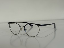 Marie Claire 6264 Cat Eye Blue Silver Eyeglasses Frame Only 48-17-135