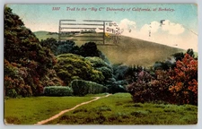 Postcard - Trail to the Big C - University of California Berkeley 1918
