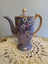 Japanese Teapot Vintage Lusterware Cherry Blossom Motif