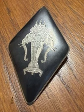 Rare Siam Sterling Silver Brooch Erawan- 3-Headed Elephant by Niwara, Thailand