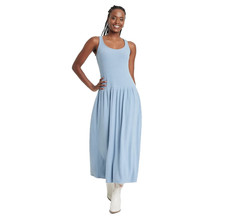 Universal Thread Women's Drop Waist Knit Midi Slip Dress - Blue Size Medium