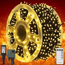 Waterglide 1000 LED Christmas String Lights 328 Ft Green Wire LED Decorative Fai