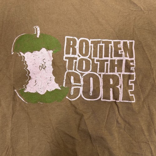 Route 66 Women Brown Short Sleeve T-Shirt “rotten To The Core” 100% Cotton Sz XL - Picture 4 of 6