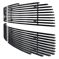 For Dodge Ram 3500 06-09 APG 4-Pc Black 8x6 mm Horizontal Billet Main Grille