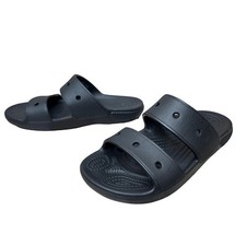Crocs Unisex Classic Black Slide on Foam Shoes Sandals Men's 6 Women's 8 Garden