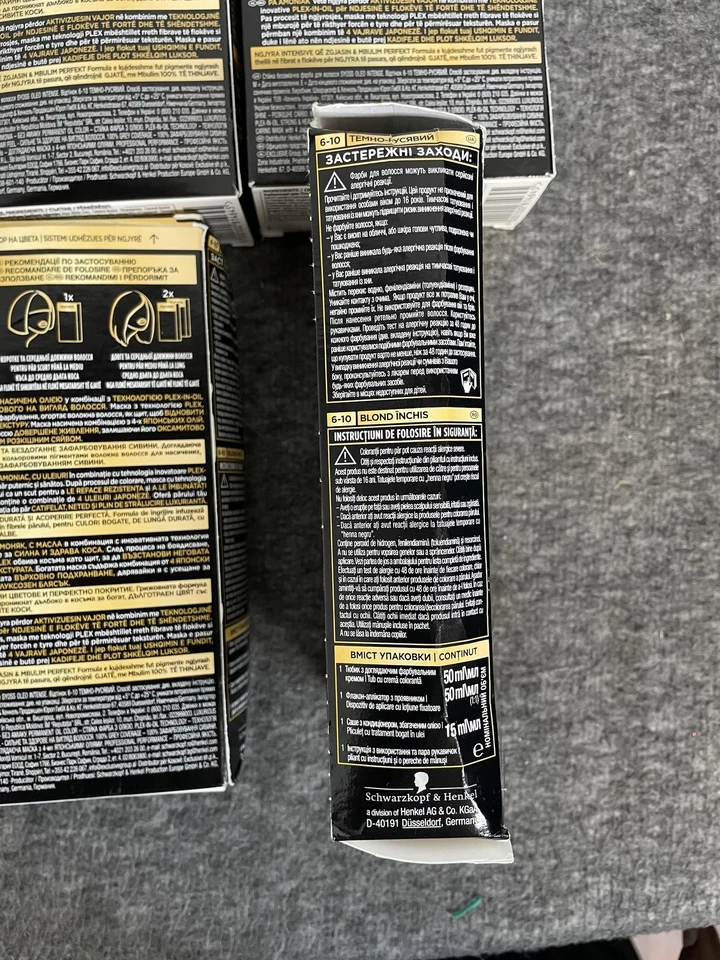 Syoss Oleo интенсивный перманентный цвет волос упаковка 4 шт. 6-10 темно-светлый мощный краситель - Изображение 3 из 4