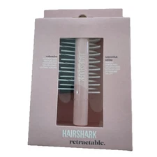 HairShark Retractable Hair Comb Pink Styling Tool for Volume & Teasing & Shine