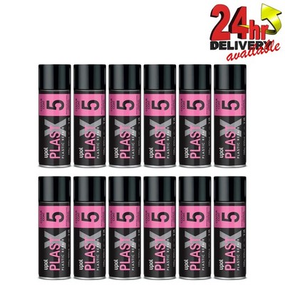 Upol PLAS/5B Plast X SCHWARZ LACK Kunststoff Stoßstange Verkleidung Aerosol 400ml U-Pol X 12