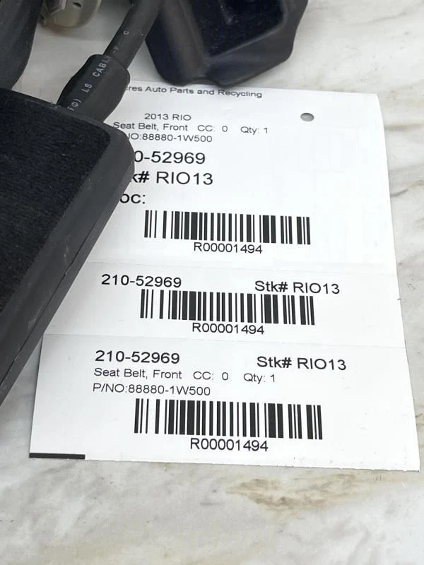 2012 - 2017 KIA RIO PASSENGER RIGHT SIDE SEATBELT OEM Foto 2 de 4