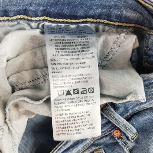 Denizen By Levis Jeans Women's Sz 16 Blue Wash High Rise Slim Crop Indie - Picture 4 of 11