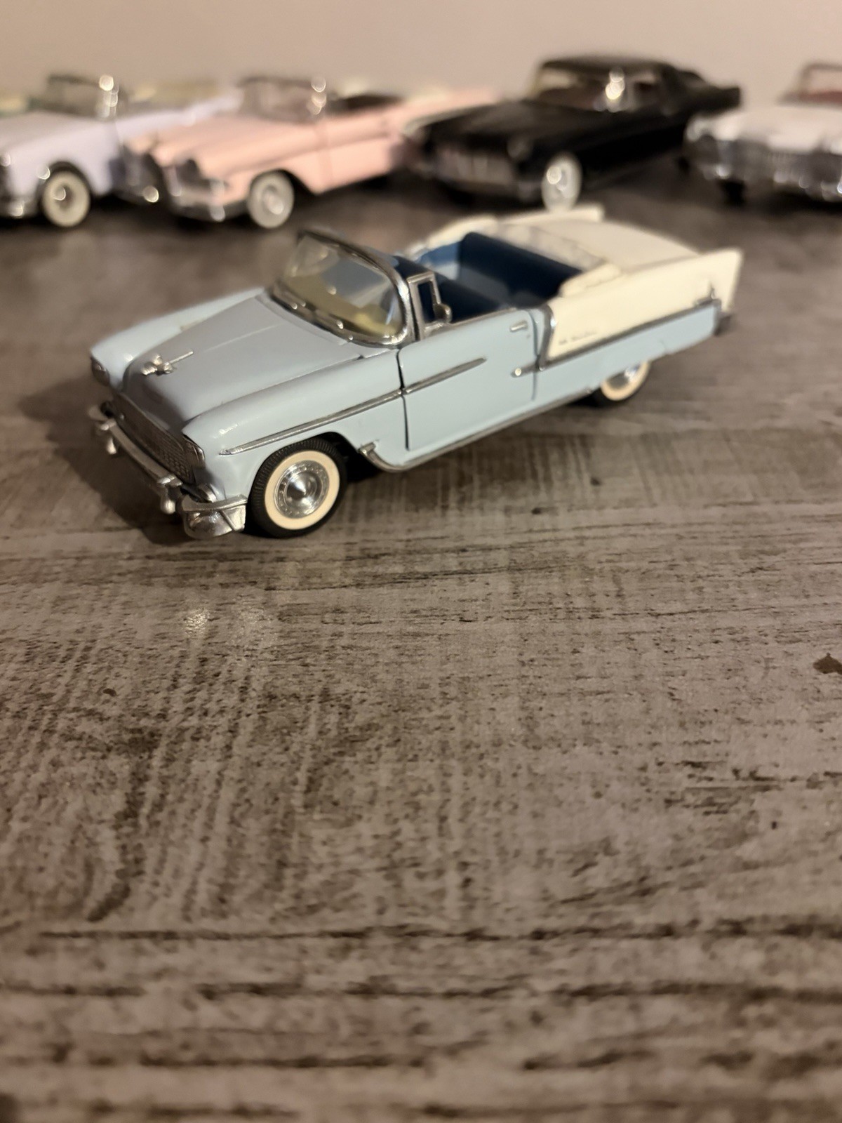 Franklin Mint 1/43 Scale FM639 - 1955 Chevrolet Bel Air - Blue White VGC #300