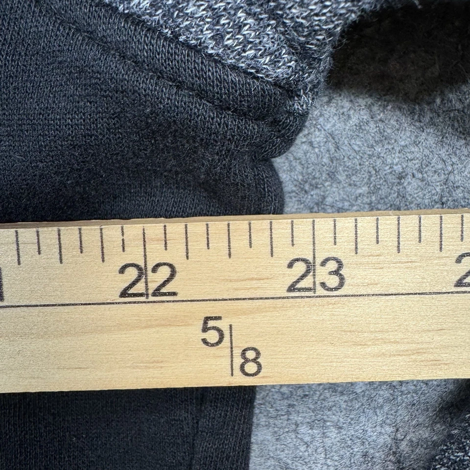 Moletom com capuz Zine masculino L preto cinza pulôver manga longa bolso skate - Imagem 4 de 4