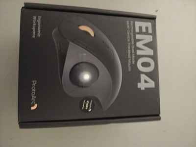 ProtoArc EM04 Ergonomic Wireless Trackball Mouse Open Box Bluetooth USB-C Tested