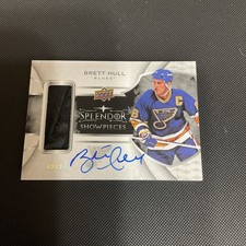 BRETT HULL SPLENDOR SHOWPIECES STICK PATCH AUTO 02/27