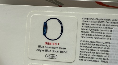 Apple Watch Series 7 45mm Aluminiowa obudowa z paskiem sportowym w kolorze Abyssblue (GPS + - Zdjęcie 9 z 10