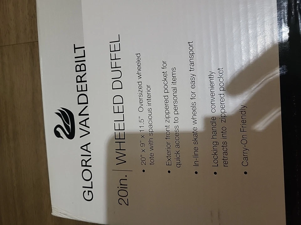 Gloria Vanderbilt 20 "Travel Rolling Duffel Bag Brown Leopard Print  NWT - Image 2 of 4