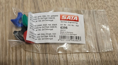 SATA 6395 CCS-Clips grün, blau, rot, schwarz (VPE 4 Stück)