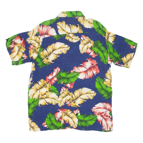 GAME SHOP Boys Hawaiian Shirt Blue Floral XL - Picture 3 of 6