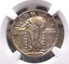 1924 "D" Standing Liberty SILVER Quarter 25c NGC VF35 #005 Very Fine ECC&C, Inc.