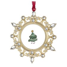 West style Snowflake Christmas Tree Picture Frame Ornaments Made of A,golden