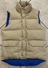 Vintage Western Mountaineering Down Vest Tan Size XS