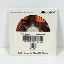 Microsoft Office 2007 Home and Student w/ Product Key Brand New Sealed
