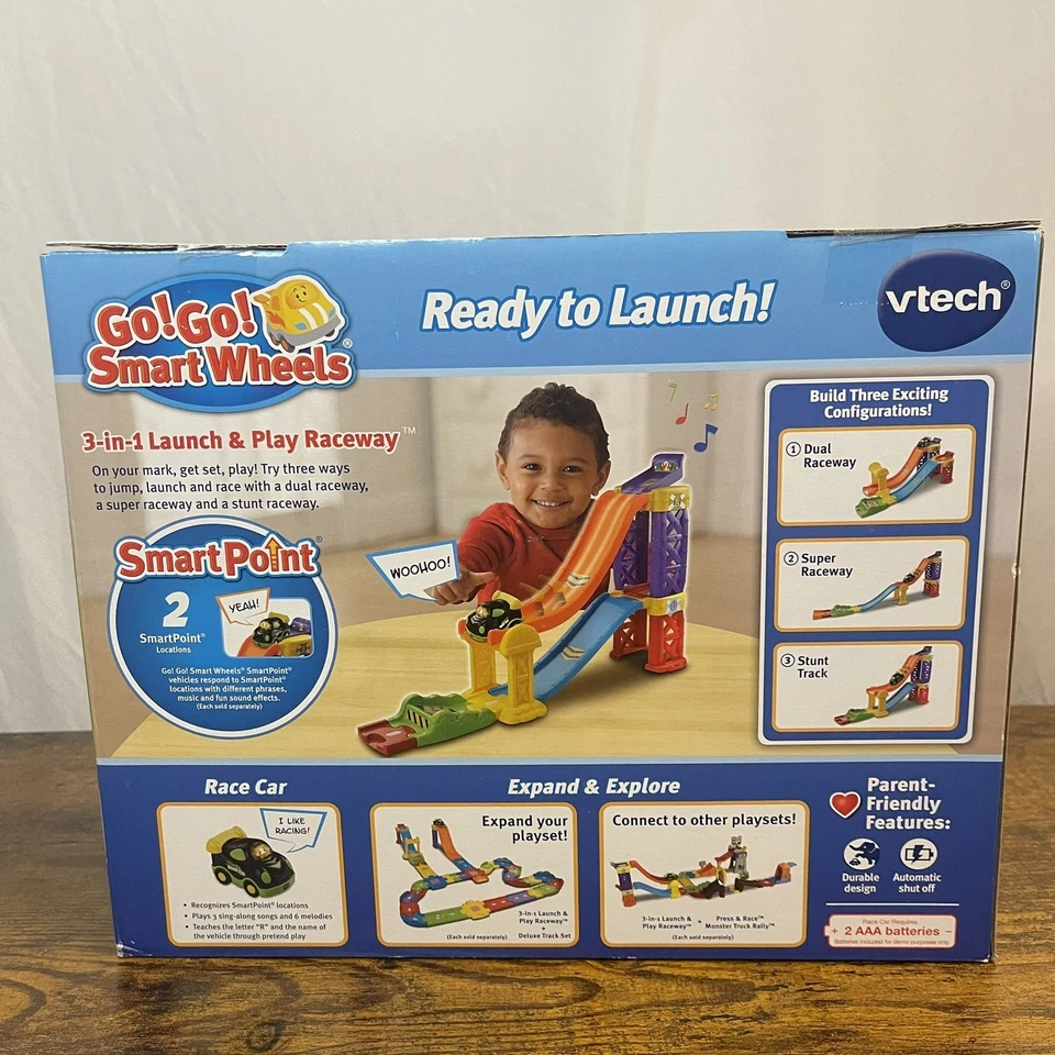 VTech Go! Go! Smart Wheels 3 en 1 Launch & Play Raceway Foto 3 de 4