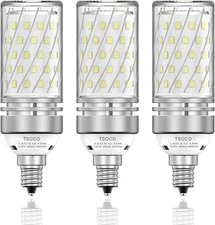 E12 LED Bulbs,12W LED Chandelier Light Bulbs,100 Watt Equivalent,6000K Daylight