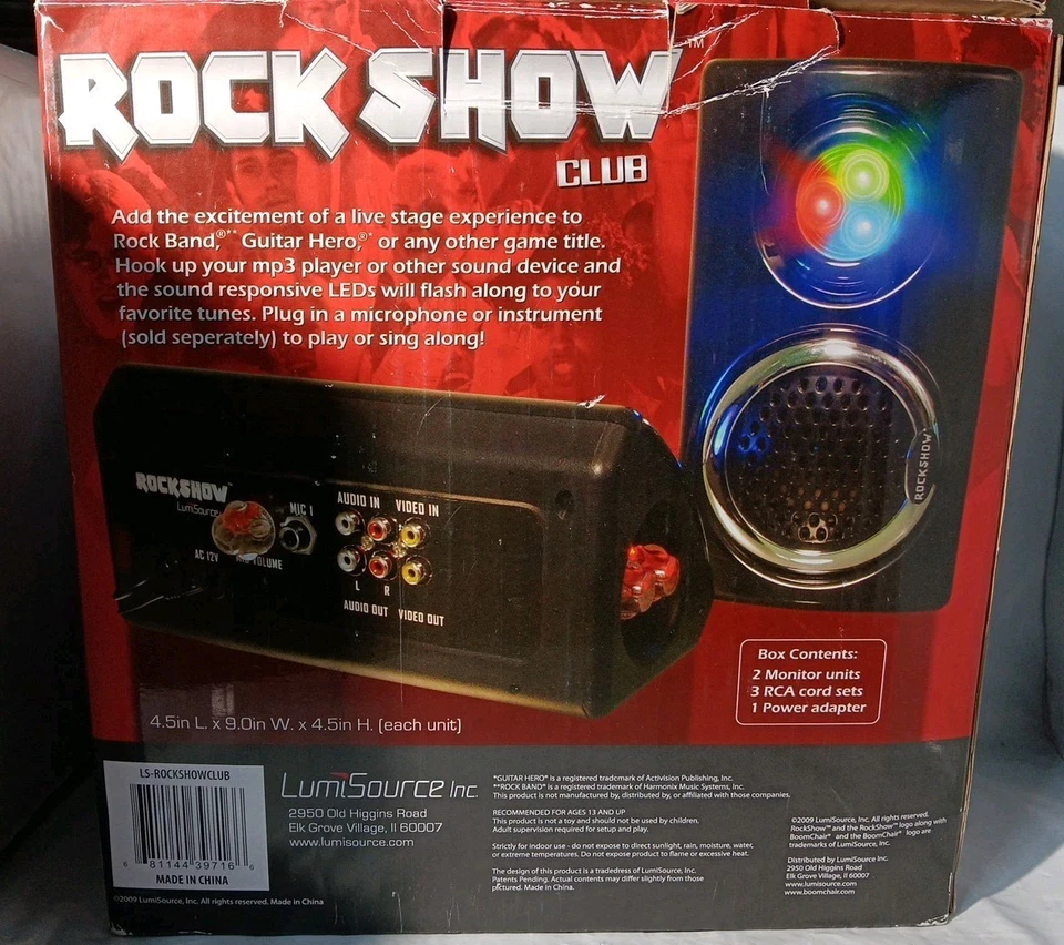 Rock Show Club 2 Altavoces Estéreo Monitores de Piso con Luces Foto 2 de 4