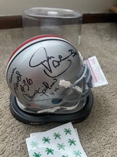 Signed by 3 Ohio State #36 LB's Mini MARCUS MAREK, CHRIS SPIELMAN, TOM COUSINEAU