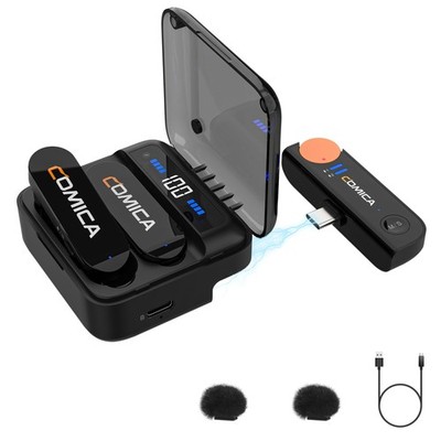COMICA Vimo S UC Wireless Lavalier Microphone for Android Version, Black 