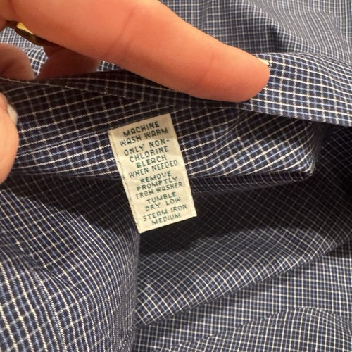 Ralph Lauren Long Sleeve Button Down Collar Casual Plaid Shirt Blue Crest Sz XL - Picture 6 of 11
