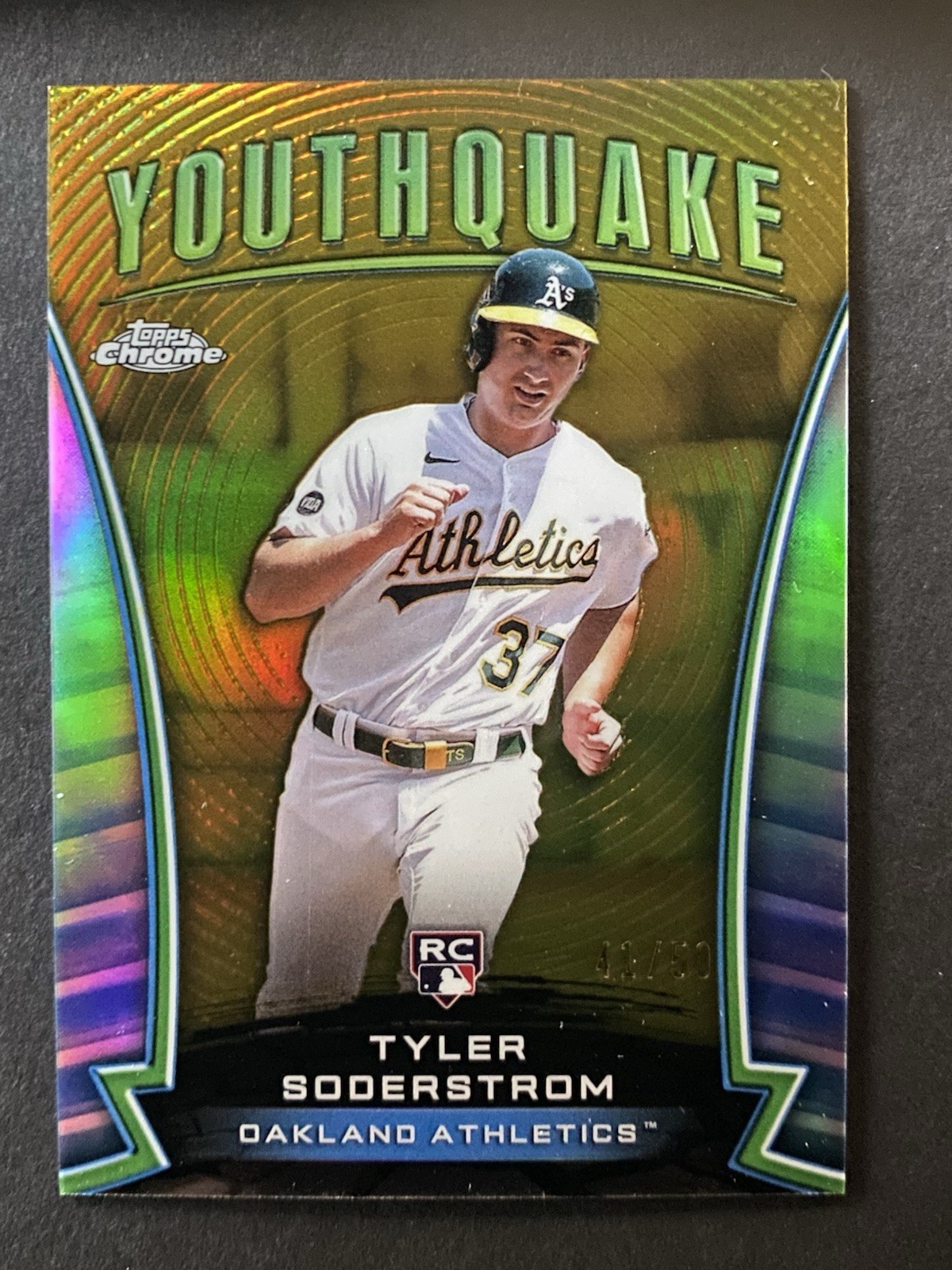 2024 Topps Chrome - Youthquake Tyler Soderstrom #YQ-16 Gold Refractor /50 (RC)