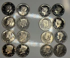 1971S (8ct) + 1972S (8ct) Kennedy Half Dollar Circulated Proof-Cameo