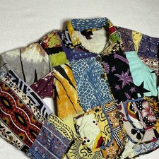Sacred Threads Patchwork Jacket Bohemian Festival Cotton Size ML