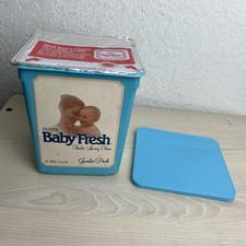 Vintage Baby Fresh Diaper Wipes Sealed 1982 Plastic Container Scott Jumbo Pack