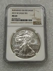 2013 W Burnished Silver Eagle  NGC MS 69 Brown Label ~ Pristine ~ No Spots (010)