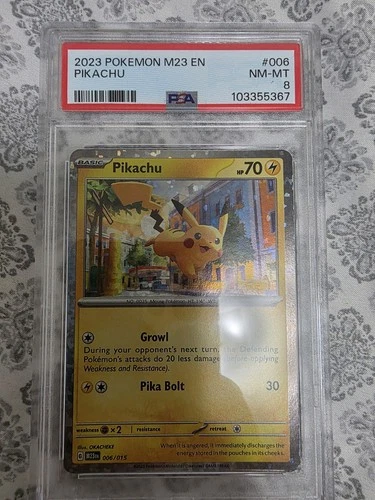 Pokémon TCG Pikachu 006/015 McDonald's Promo Holo 2023 EN 70 HP PSA 8