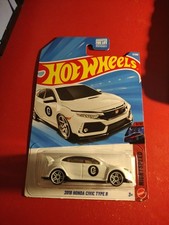 2026 Hot Wheels 2018 Honda Civic Type R White B Case Make Offer 1.90 Box Shipd