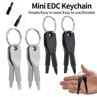 8Pcs Portable Mini Keychain Screwdriver Set Phillips Slotted Head Screwdrivers