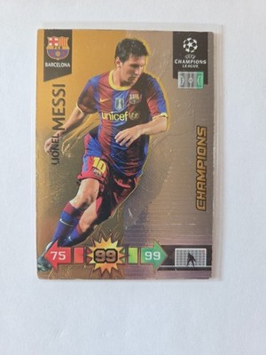 2010-11 Panini Adrenalyn XL UEFA Champions League - Lionel Messi CHAMPION