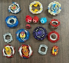 Lot of 17 Beyblade Takara Tomy Various Spinners, Parts, and Accessories