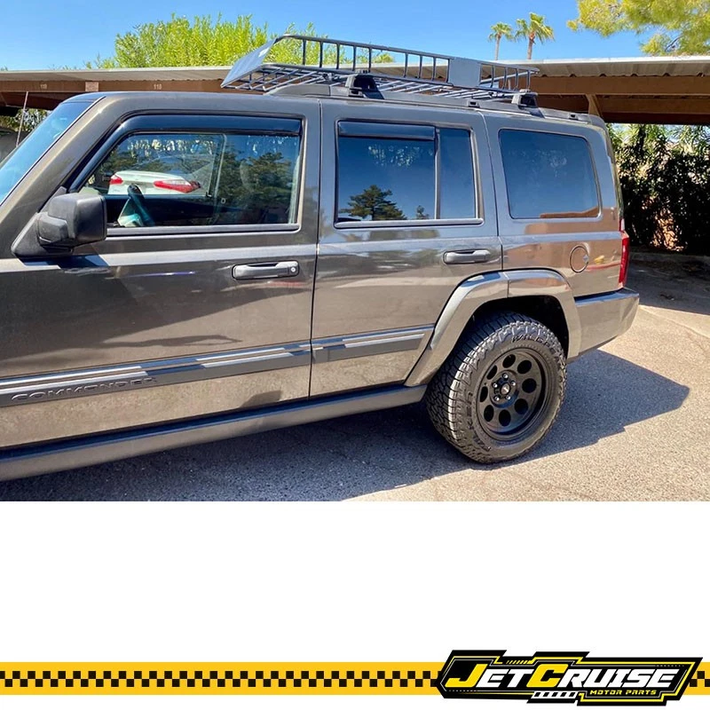 Se adapta a 06-10 Jeep Commander Visera de ventana en canal Deflectores de protección solar para lluvia Foto 3 de 4