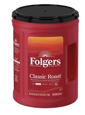 Folgers Classic Roast Ground Coffee, Medium Roast, 40.3 oz Canister FAST FREE SH
