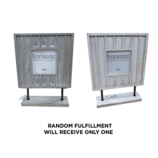 Transpac Rustic Wood Tabletop Photo Frame Assorted Style 5 x 5